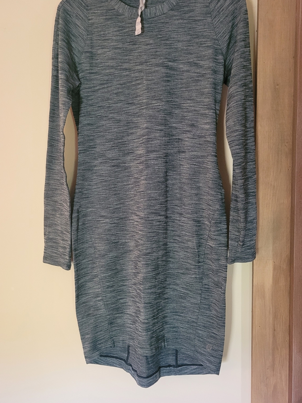 Lulu Green/Heathered Gray Long Sleeve Knit Dress